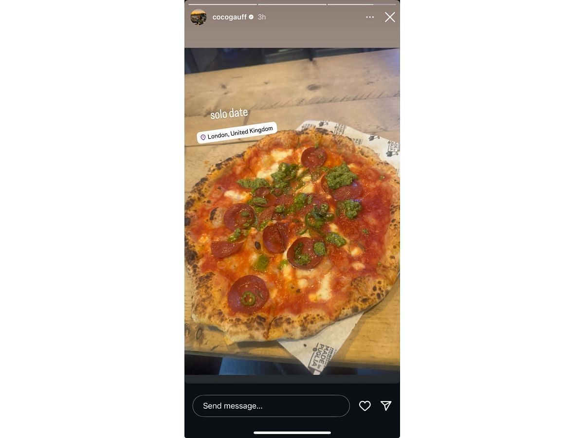 Gauff’s Instagram story